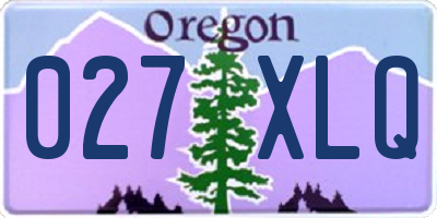 OR license plate 027XLQ