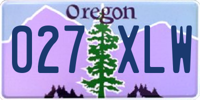 OR license plate 027XLW