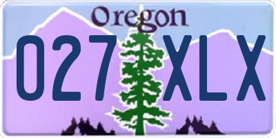 OR license plate 027XLX