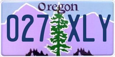 OR license plate 027XLY