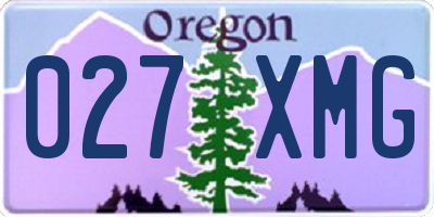 OR license plate 027XMG