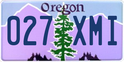 OR license plate 027XMI