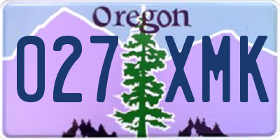 OR license plate 027XMK