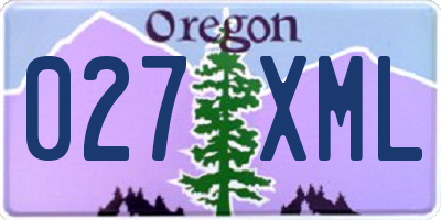 OR license plate 027XML