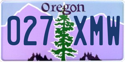 OR license plate 027XMW