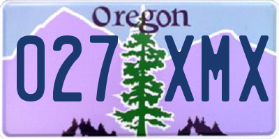 OR license plate 027XMX