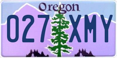 OR license plate 027XMY