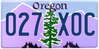 OR license plate 027XOC