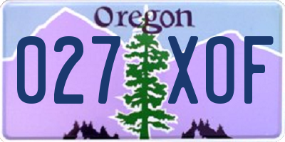 OR license plate 027XOF