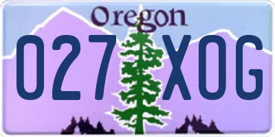 OR license plate 027XOG