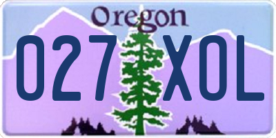 OR license plate 027XOL