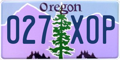 OR license plate 027XOP