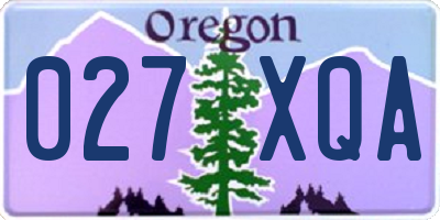 OR license plate 027XQA