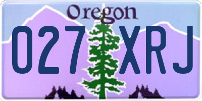 OR license plate 027XRJ