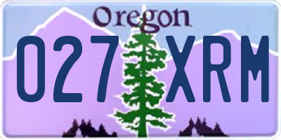 OR license plate 027XRM