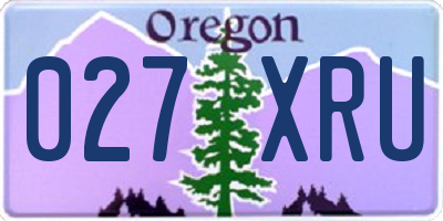 OR license plate 027XRU