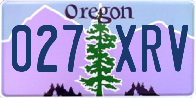 OR license plate 027XRV