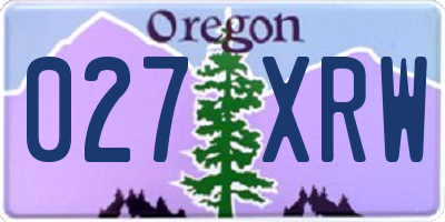 OR license plate 027XRW