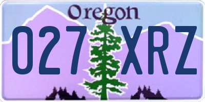 OR license plate 027XRZ