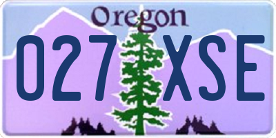 OR license plate 027XSE
