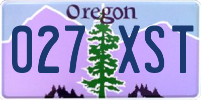 OR license plate 027XST