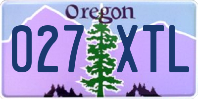 OR license plate 027XTL
