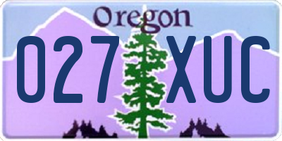 OR license plate 027XUC