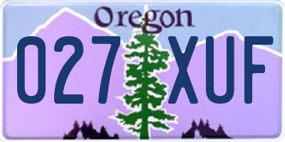 OR license plate 027XUF