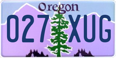 OR license plate 027XUG