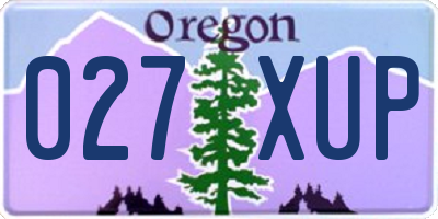 OR license plate 027XUP