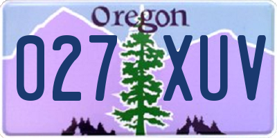 OR license plate 027XUV