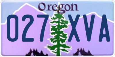 OR license plate 027XVA