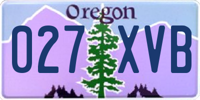 OR license plate 027XVB