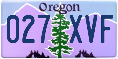 OR license plate 027XVF