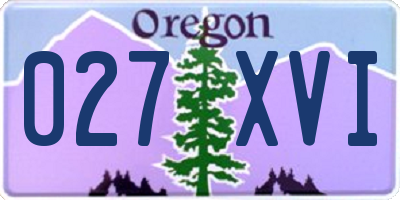 OR license plate 027XVI