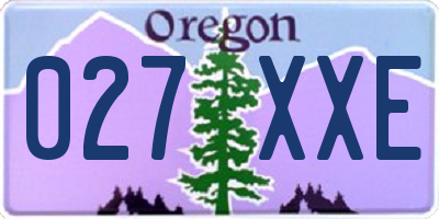 OR license plate 027XXE