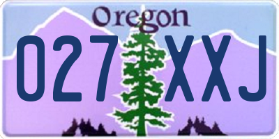 OR license plate 027XXJ