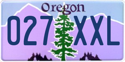 OR license plate 027XXL