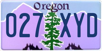 OR license plate 027XYD