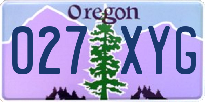 OR license plate 027XYG