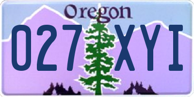 OR license plate 027XYI