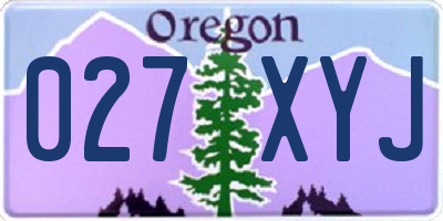 OR license plate 027XYJ