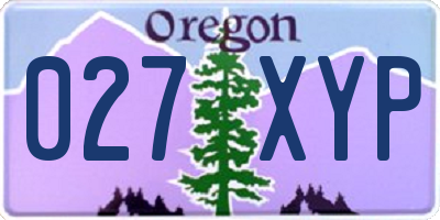 OR license plate 027XYP