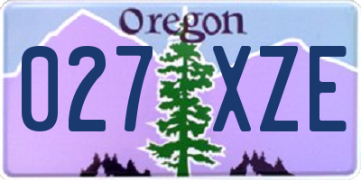 OR license plate 027XZE