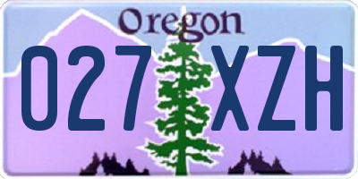 OR license plate 027XZH