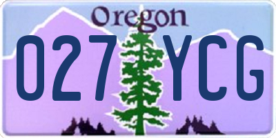 OR license plate 027YCG