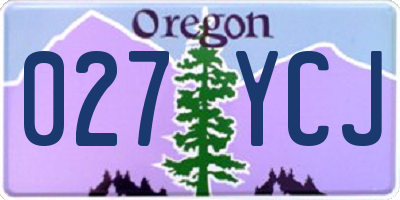 OR license plate 027YCJ