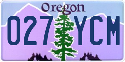 OR license plate 027YCM