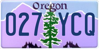 OR license plate 027YCQ