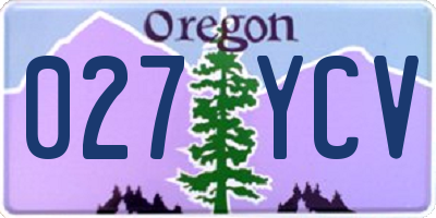 OR license plate 027YCV